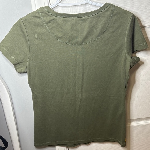 Lole Forest Green Buttoned Short Sleeve Tee - Picture 6 of 8